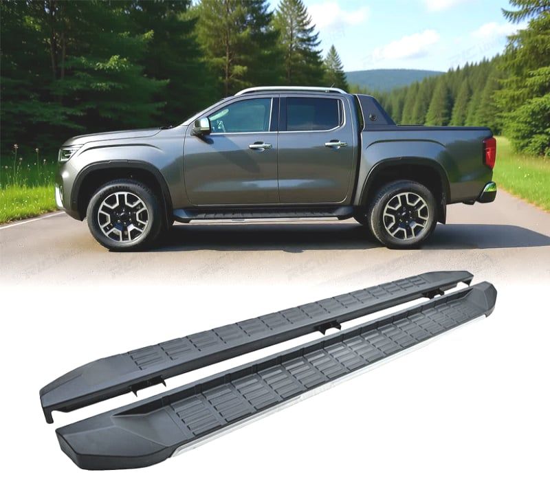 ESTRIBOS LATERAIS VOLKSWAGEN VW AMAROK 10- PRETO