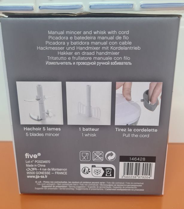 Picadora e batedeira manual