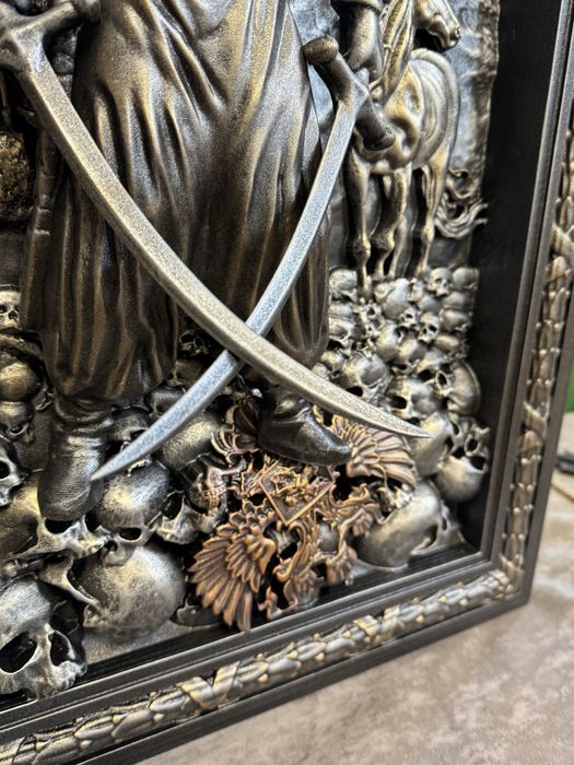 Авторська картина Козак  Мамай • дерев’яний рельєф • ручна робота