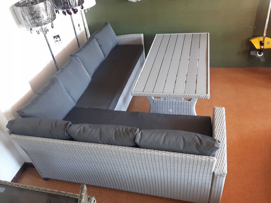 Komplet mebli ogrodowych, narożnik, polirat1n, raty 0%