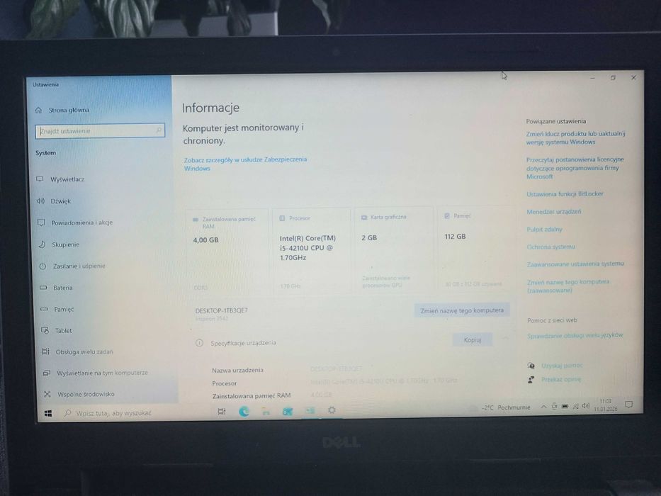 Laptop dell Inspiron 15