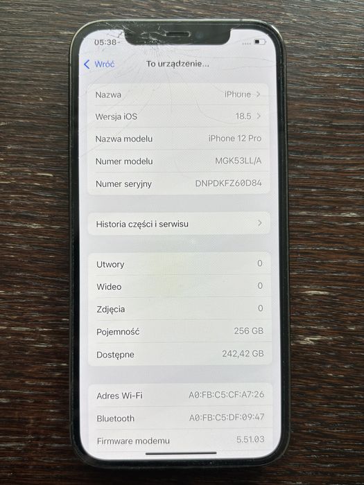 iPhone 12 pro 256gb 79% używany!