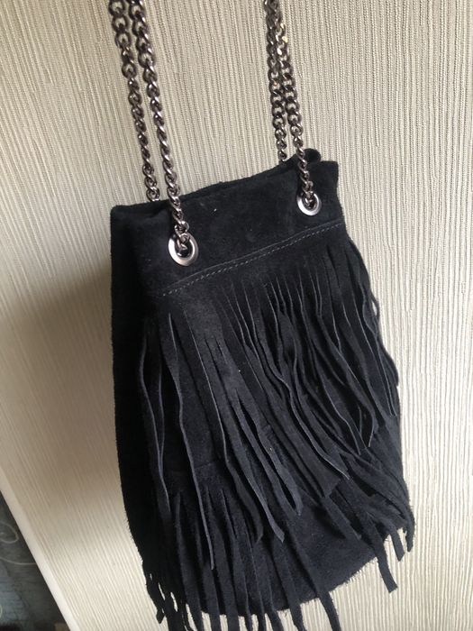 Сумка замшевая черная