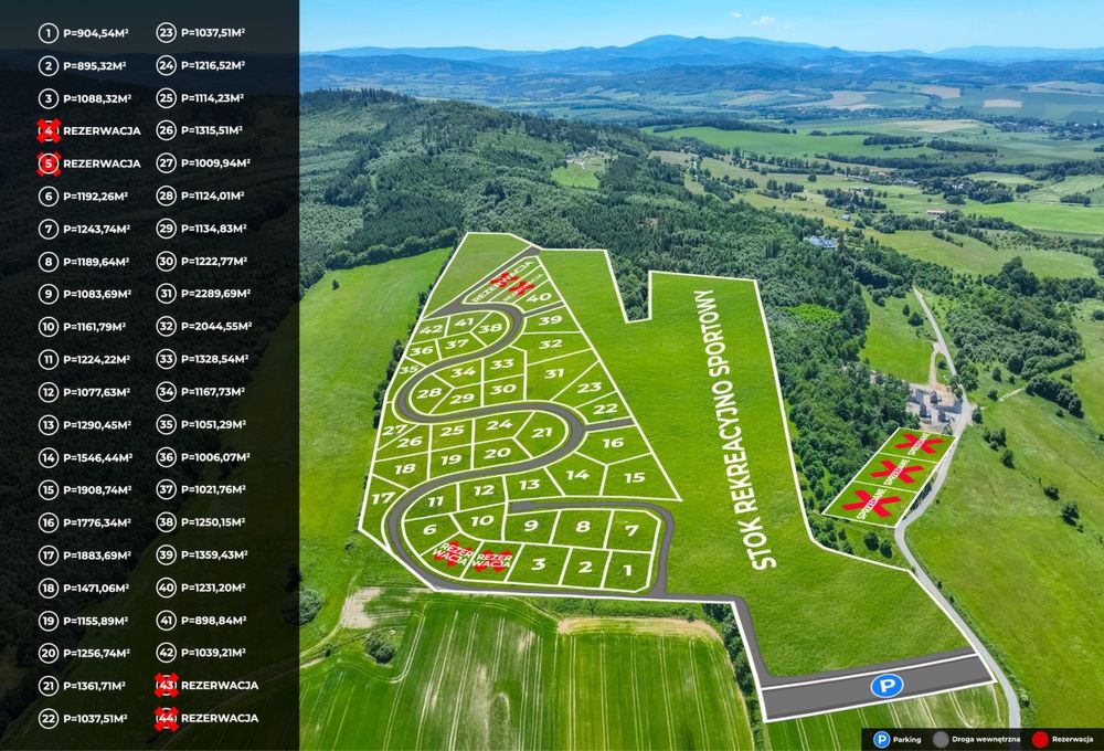 Działka rekreacyjna pod domki 35, 50 i 70 m2. Pewna inwestycja! Raty!