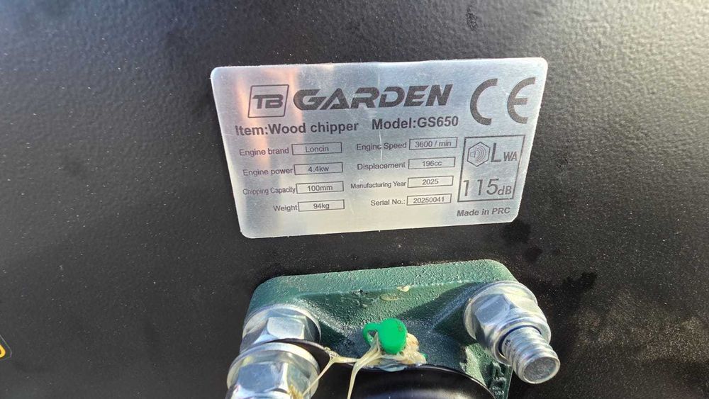 Rębak spalinowy rozdrabniacz do gałęzi łuparka TB Garden GS650