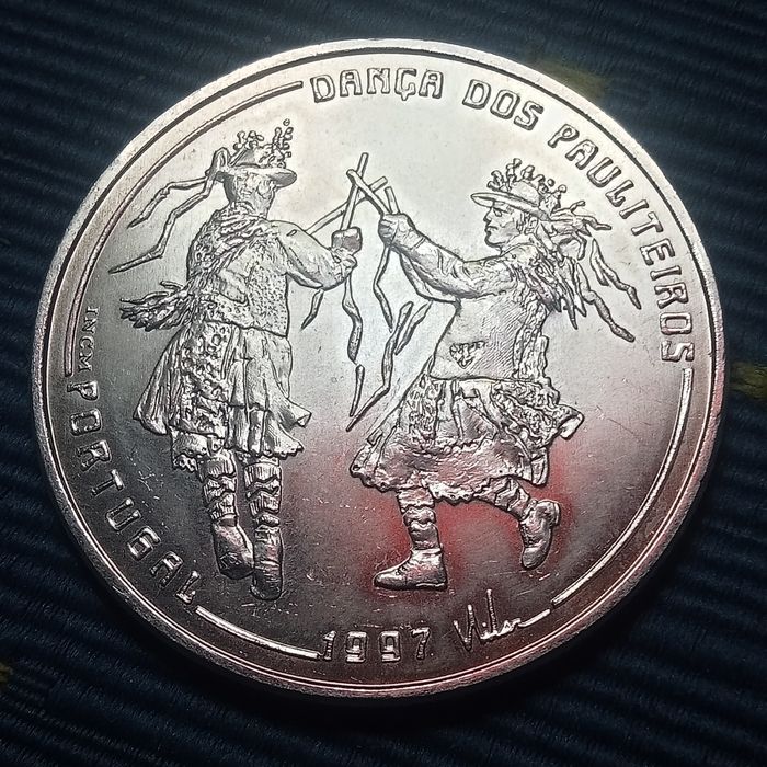 moeda 1000 escudos danca dos pauliteiros