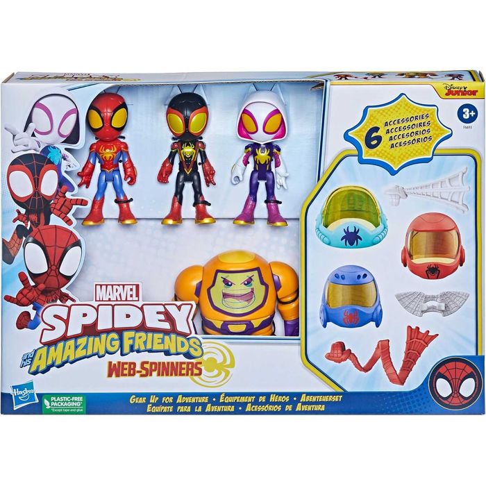 Spidey I Super Kumple Web-Spinners Zestaw 4-Pak Gear Up For Adventure