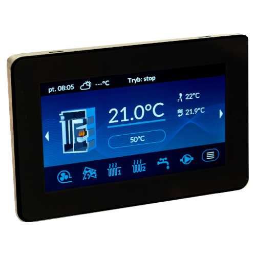 Kocioł, piec na pelet Zębiec PERŁA 20 kW - kompaktowe wymiary