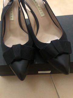 Sapatos aberto atrás preto Pura Lopes