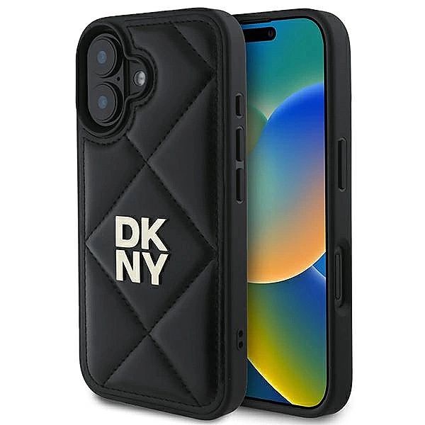 Etui DKNY Quilted Stack Logo na iPhone 16 - czarne