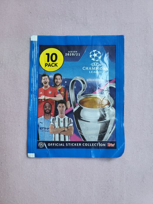 UEFA Champions League. Season 2020/2021. Saszetka  10 naklejek