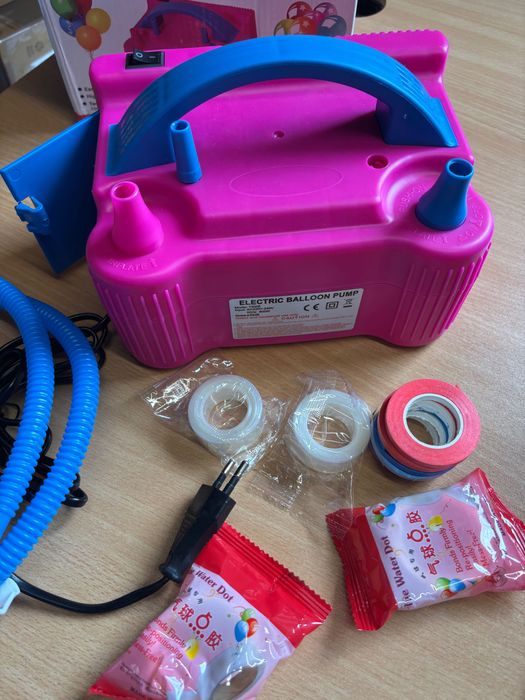 Pompka do balonów/basenu itp. różowa duża moc