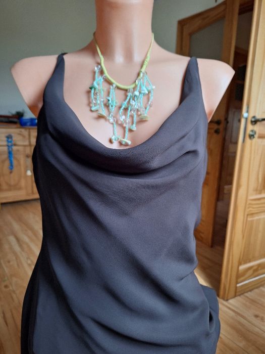 Nowa sukienka w kolorze ciemnej czekolady r.42/44