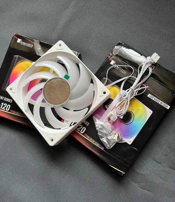 Нові кулери JONSBO SL-120 на видув ARGB (підсвітка) 2 шт.