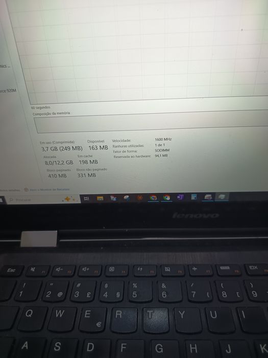 Portátil Lenovo Core i5 | Ecrã Tátil | 8GB RAM | 224GB SSD | Gráfica Dedicada NVIDIA