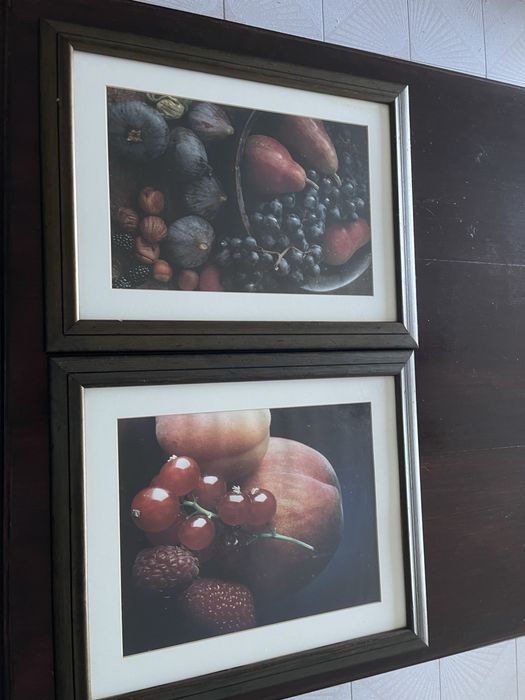 Dois Quadros Decorativos com Frutas – Ideais para Cozinha