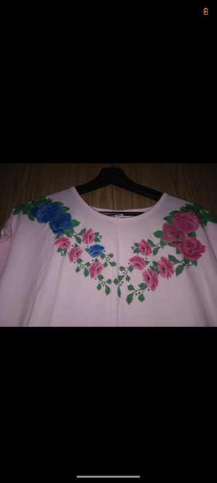 Kwiatowa nowa różowa bluzka 2xl