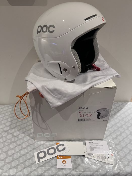 POC Skull X kask narciarski/snowboard + pokrowiec XS 51/52cm Biały
