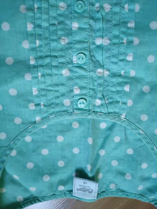 Bluzka w groszki miętowa