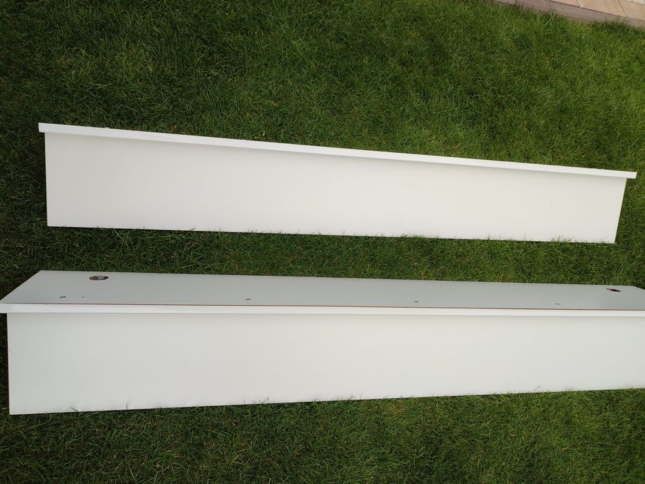 Półki białe wysoki połysk 152 cm 2 szt.