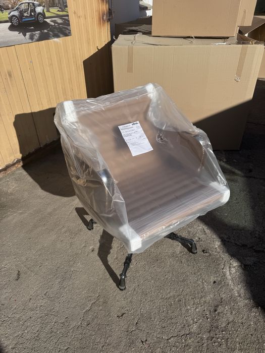 NOWE fotele Vitra EA108 - camel skóra 2szt