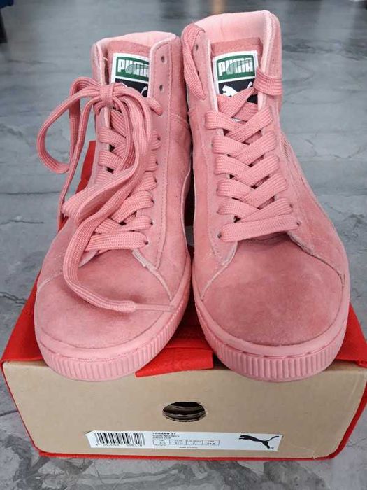 Różowe zamszowe trampki PUMA 37.5