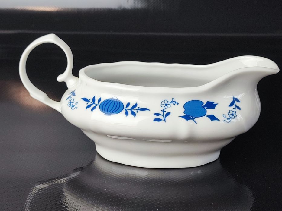 Piękna sosjerka porcelanowa wzór cebulowy