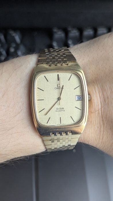Zegarek Omega De Ville quartz 192.0043 złoty nie działa cal1332