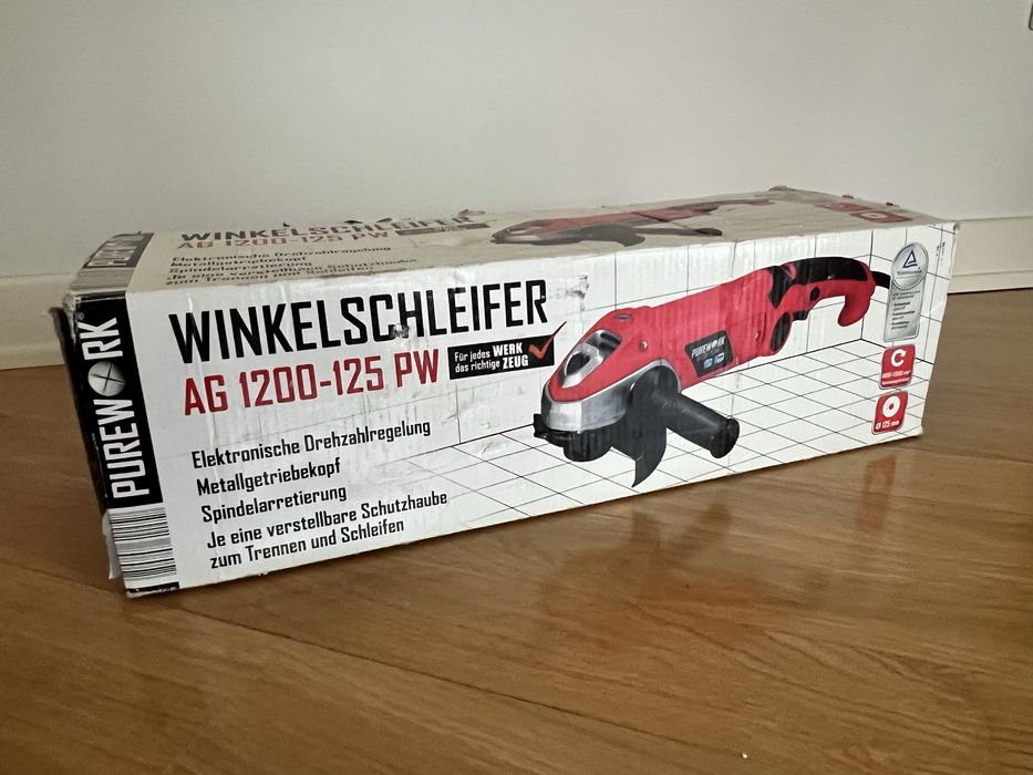 Кутова шліфувальна машина Purework AG  125мм, 1200W,