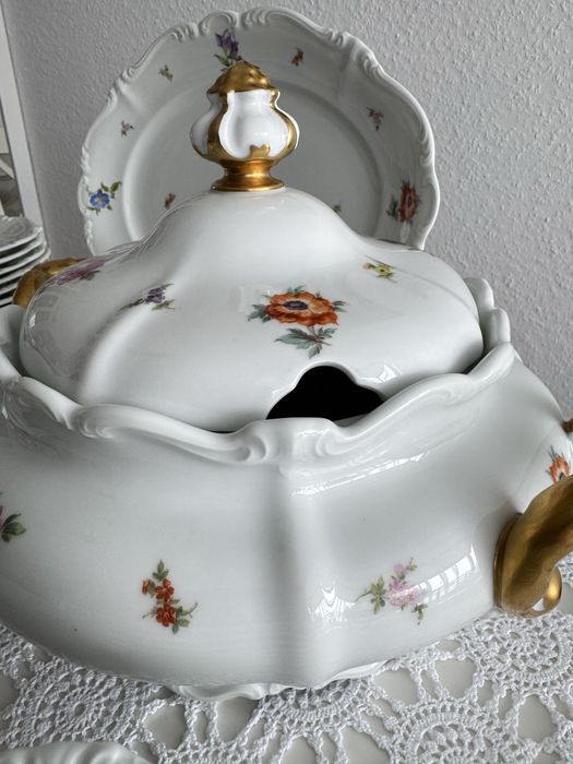 Duży serwis obiadowy Rosenthal Pompadour na 12 osób