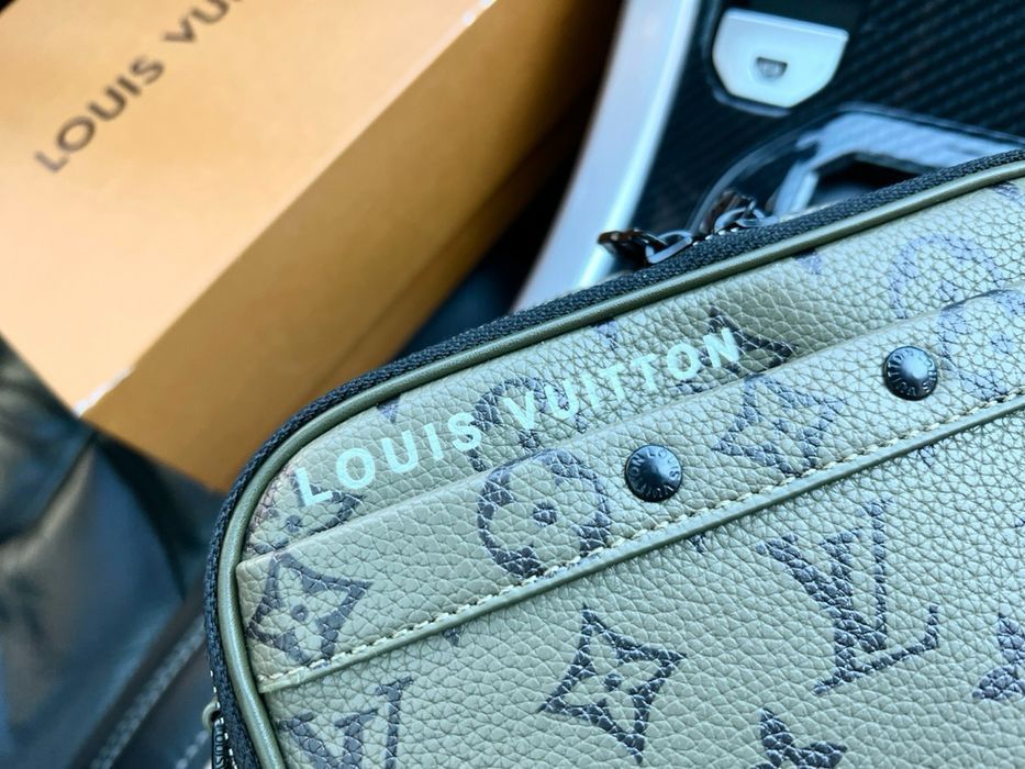 Louis Vuitton Nano alpha сумка мужская зеленая маленькая хаки цвет