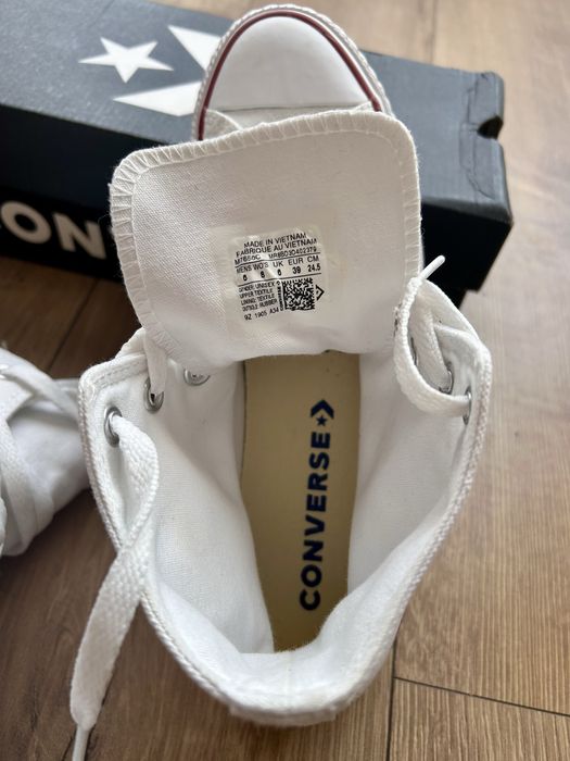 Converse długie białe trampki all star