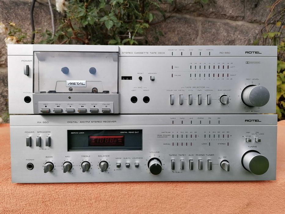 ROTEL RX-550 RD-550 Japońska Wieża Stereo Prl