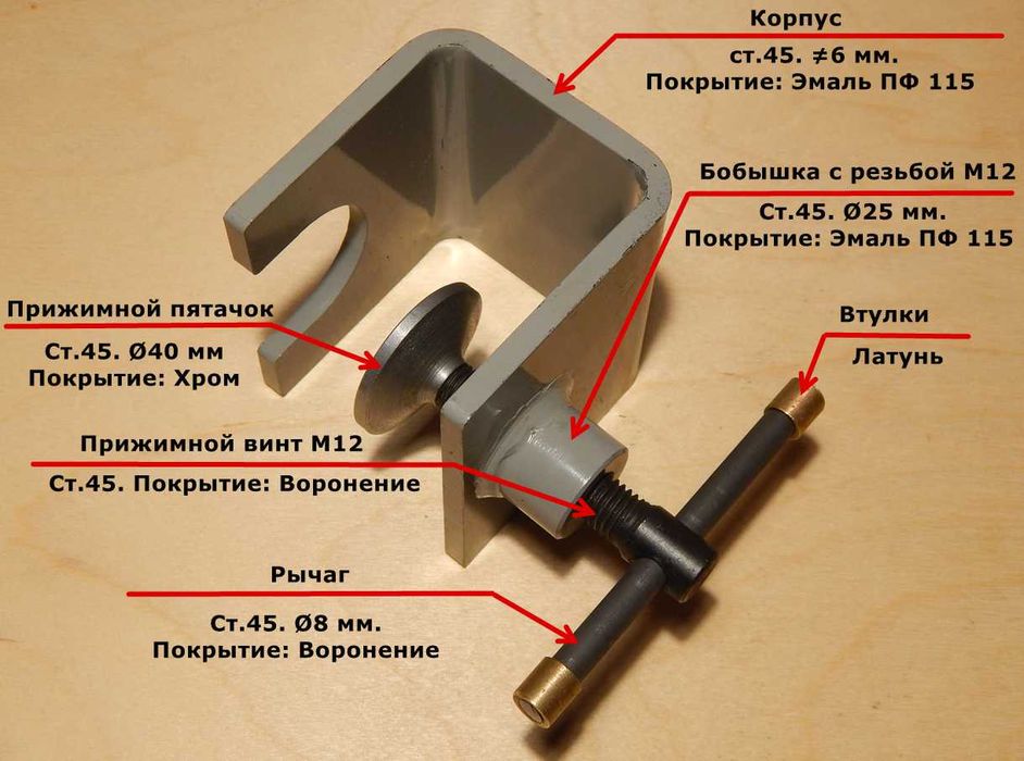 Струбцина  П - образная.
