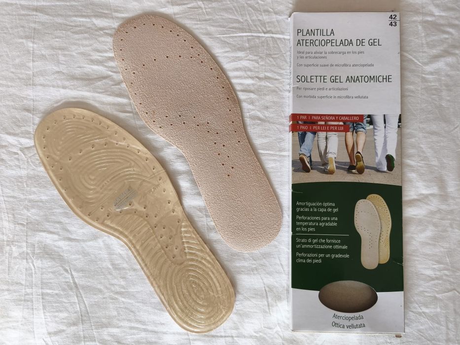 Palmilhas amortecedoras aveludadas 42/43