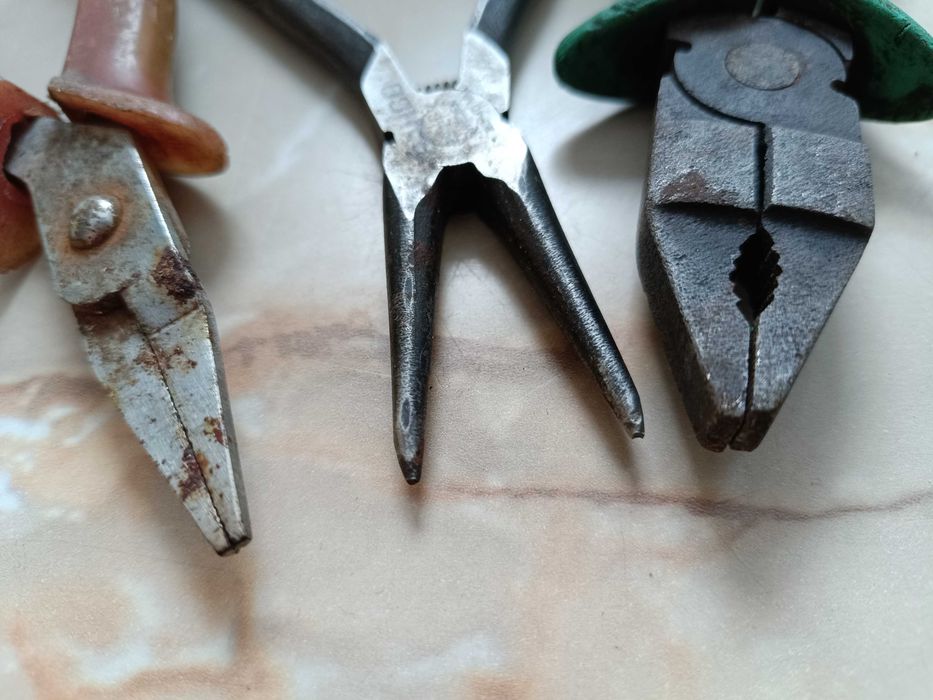 Stare szczypce kombinerki 3 szt