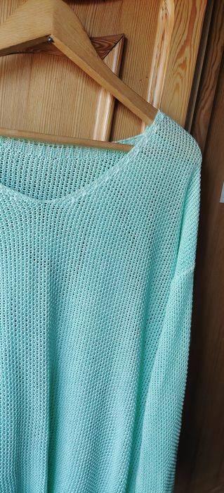 Sweter włoski turkusowy/seledynowy