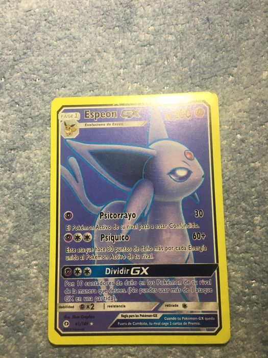 Pack de cartas espeon raras e exclusivas