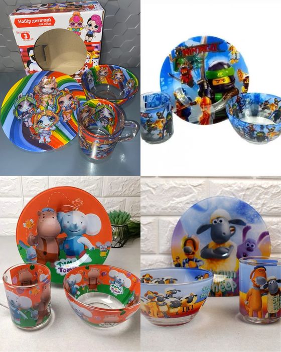 Подарунковий набір скляного посуду Frozen Lol Minecraft