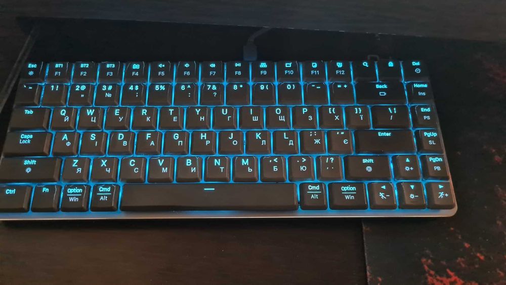 Клавіатура бездротова GamePro MK230R Red Swich Low Profile RGB Wireless/Bluetooth Dark Gray Store