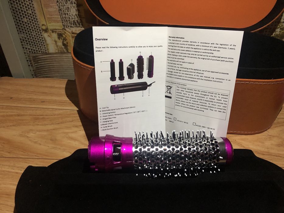 Стайлер багатофункціональний Hair Brush 5в1 з кейсом 1000 вт сірий