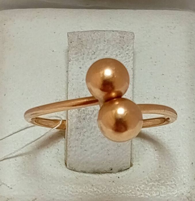 Золота каблучка 583 пр. 1.44  гр. СРСР поцелуйчики золотое кольцо СССР