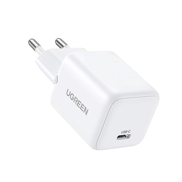 Ładowarka sieciowa Ugreen X513/30W GaN 1x USB-C + kabel USB-C 1m - bia