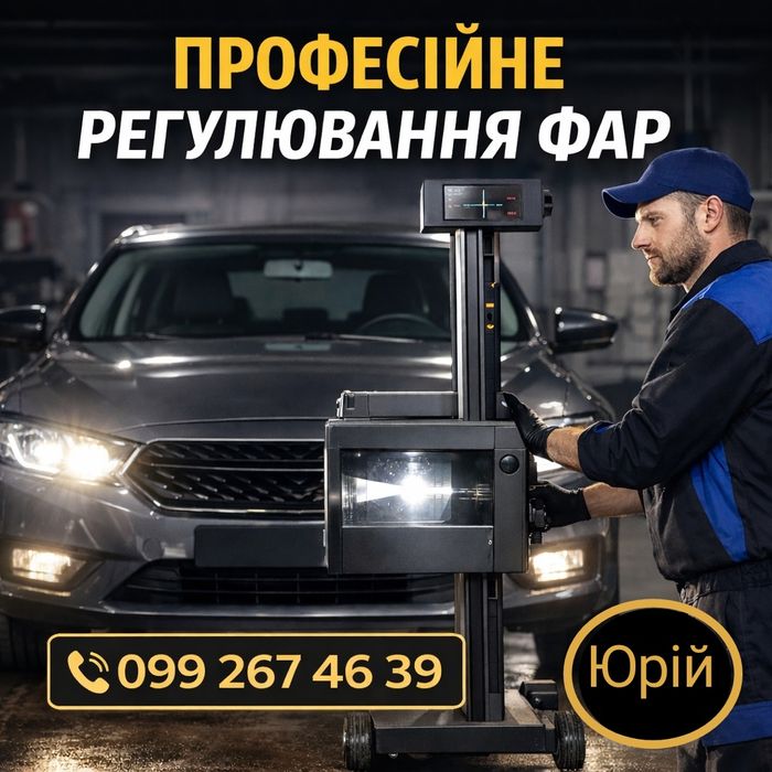 Регулювання фар регулювання стендом ремонт реставрація фар