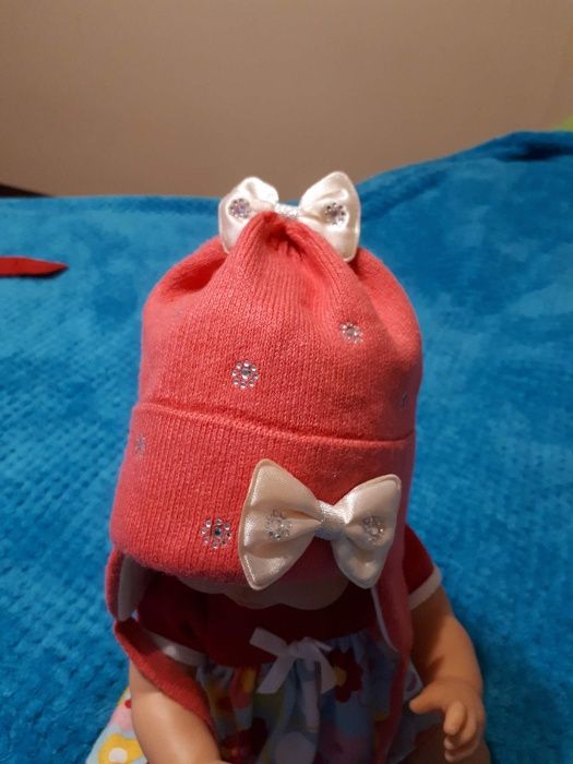 Czapeczka wiązana z bawełnianą podszewką