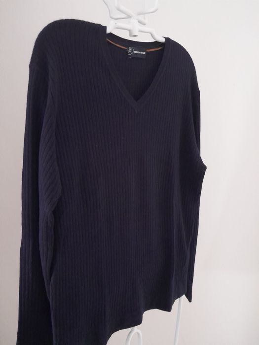 Pullover de homem azul escuro/Giovanni Galli