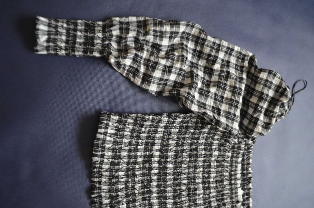 bluzka H&M 40L krata gumki