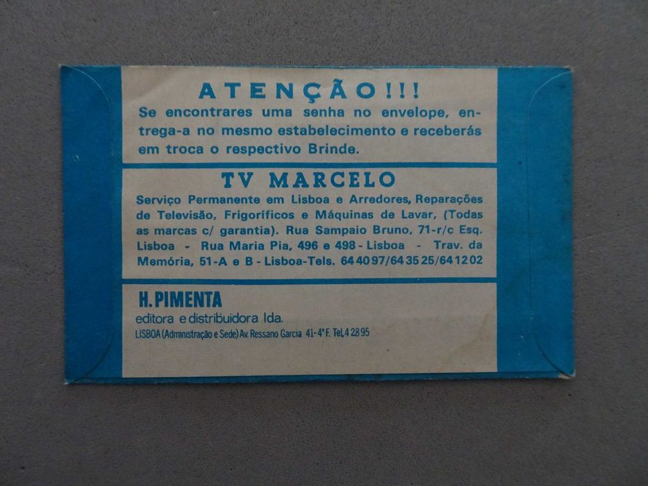 Carteira de cromos fechada Artistas portugueses de sempre