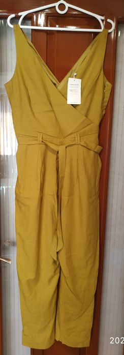 Льняной комбинезон  брючный