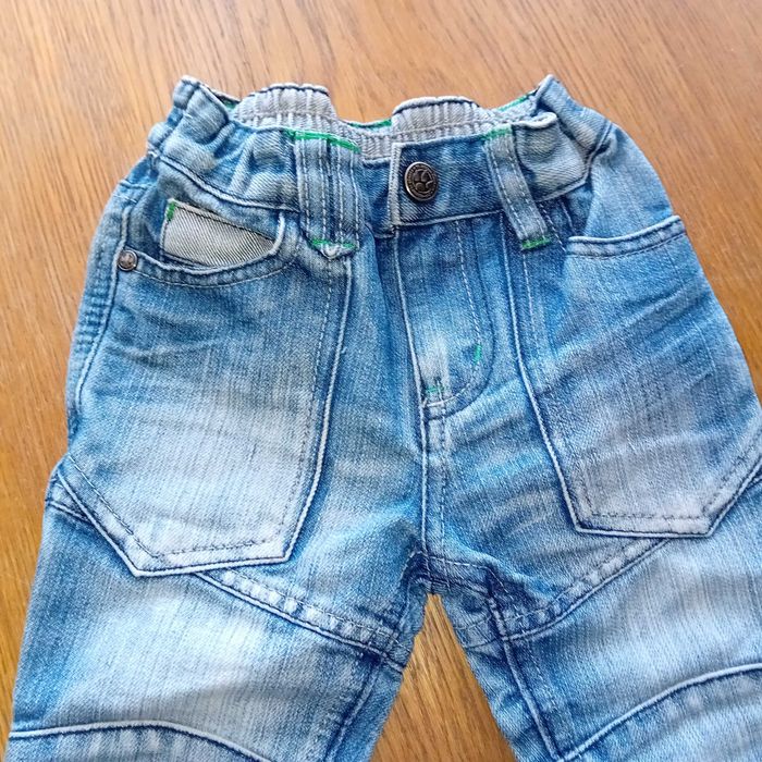 CHŁOPCZYK bojówkowe jeansowe spodnie -rozmiar 92cm